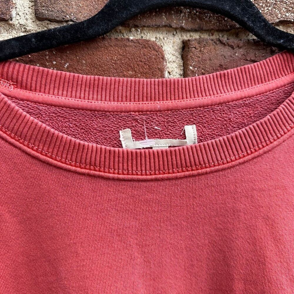 Madewell Raglan Crewneck Sweatshirt Wild Poppy Women’s XL NEW - Picture 3 of 8